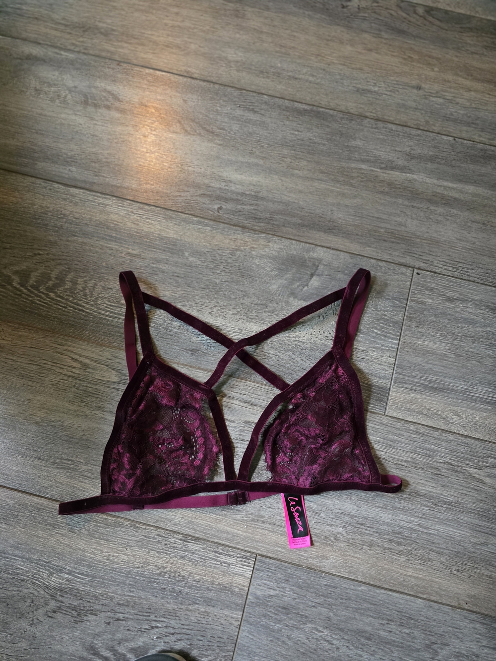 🛍3/$33 La SENZA Lace Bralette in Deep Wine